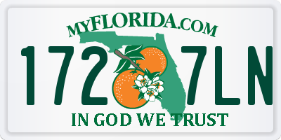 FL license plate 1727LN