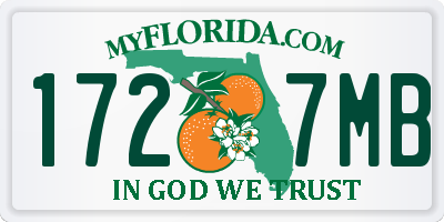 FL license plate 1727MB