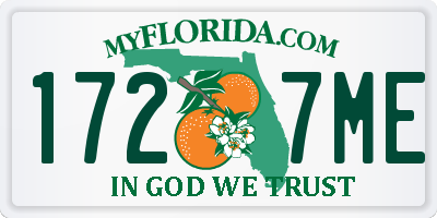 FL license plate 1727ME