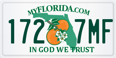 FL license plate 1727MF
