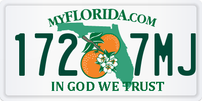 FL license plate 1727MJ