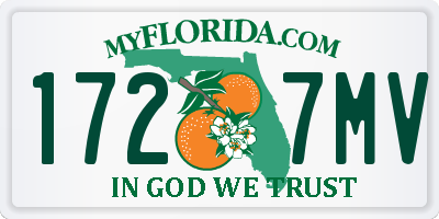 FL license plate 1727MV