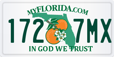 FL license plate 1727MX