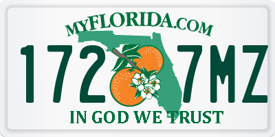 FL license plate 1727MZ