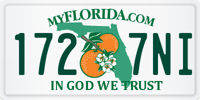FL license plate 1727NI