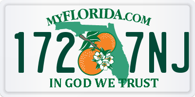 FL license plate 1727NJ