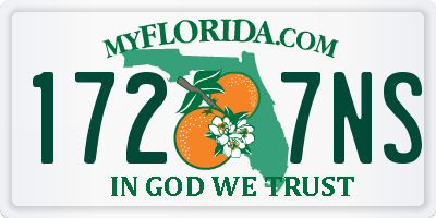 FL license plate 1727NS
