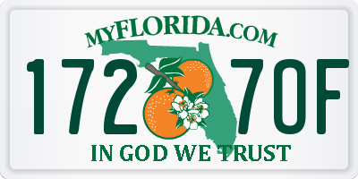 FL license plate 1727OF