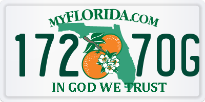 FL license plate 1727OG