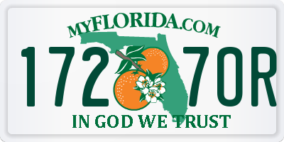FL license plate 1727OR