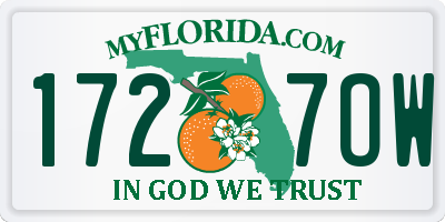 FL license plate 1727OW