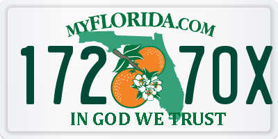 FL license plate 1727OX