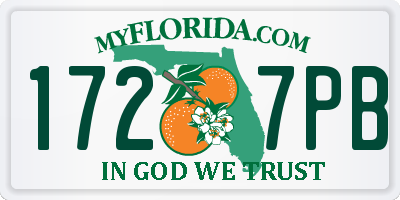 FL license plate 1727PB