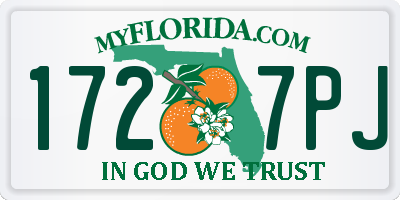 FL license plate 1727PJ