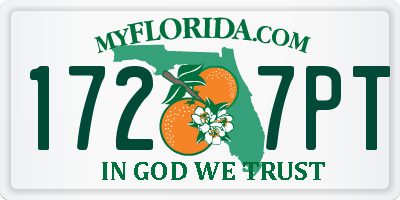 FL license plate 1727PT