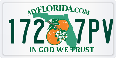 FL license plate 1727PV