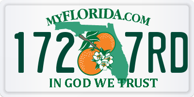FL license plate 1727RD