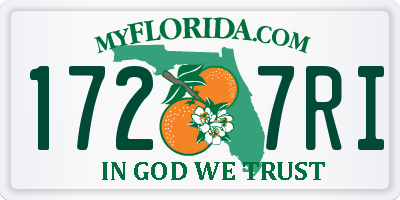 FL license plate 1727RI