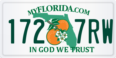 FL license plate 1727RW
