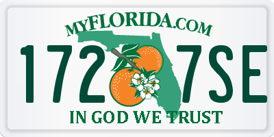 FL license plate 1727SE