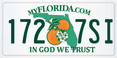 FL license plate 1727SI