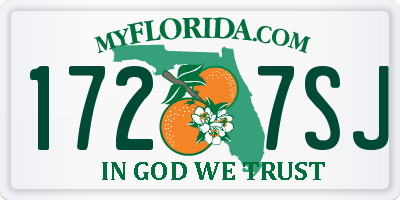 FL license plate 1727SJ