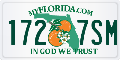 FL license plate 1727SM
