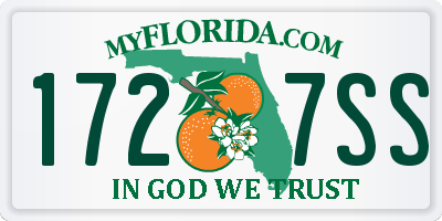 FL license plate 1727SS