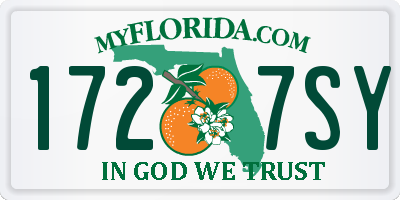 FL license plate 1727SY