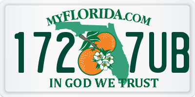 FL license plate 1727UB