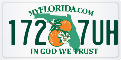 FL license plate 1727UH