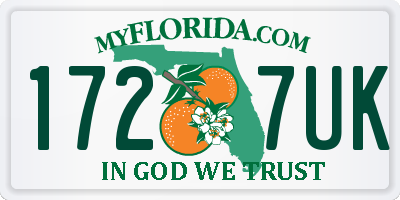 FL license plate 1727UK