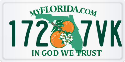FL license plate 1727VK