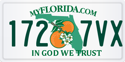 FL license plate 1727VX