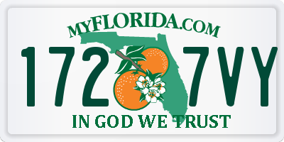 FL license plate 1727VY