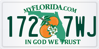 FL license plate 1727WJ