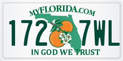 FL license plate 1727WL
