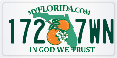FL license plate 1727WN