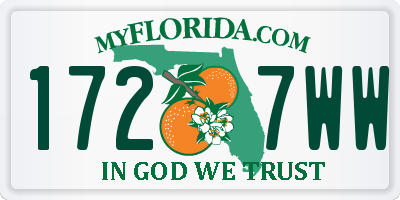FL license plate 1727WW