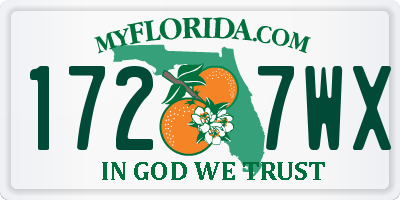 FL license plate 1727WX