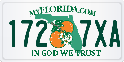 FL license plate 1727XA