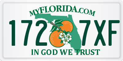 FL license plate 1727XF