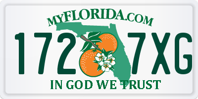 FL license plate 1727XG