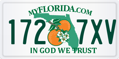 FL license plate 1727XV