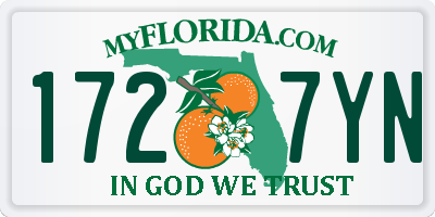 FL license plate 1727YN