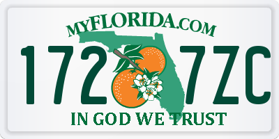 FL license plate 1727ZC