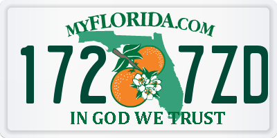 FL license plate 1727ZD