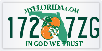 FL license plate 1727ZG