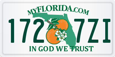 FL license plate 1727ZI