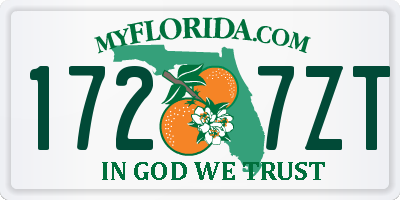 FL license plate 1727ZT